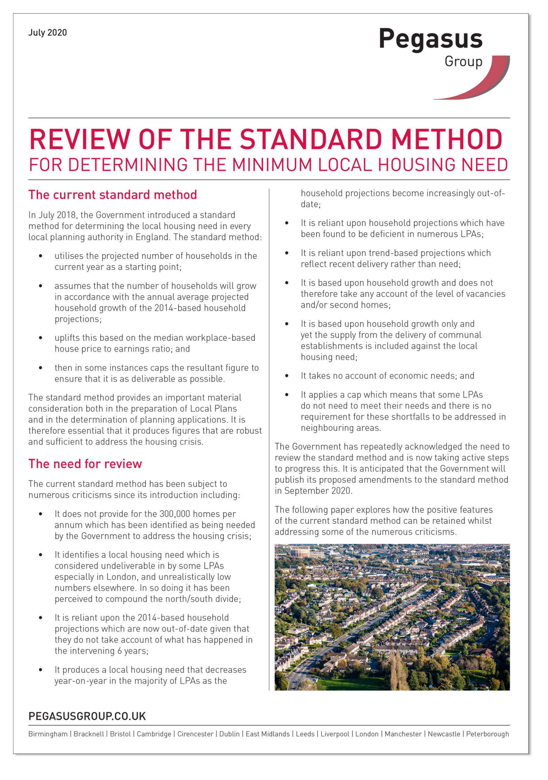 Review of the Standard Method July 2020