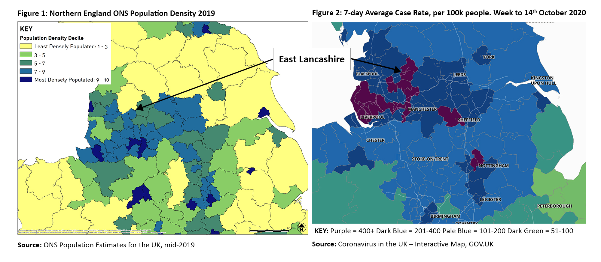 Why are Covid case rates higher in some areas than others? Analysis of