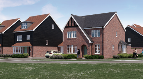 CGI of approved housing at former Reading Golf Club. Credit: ECE Architecture